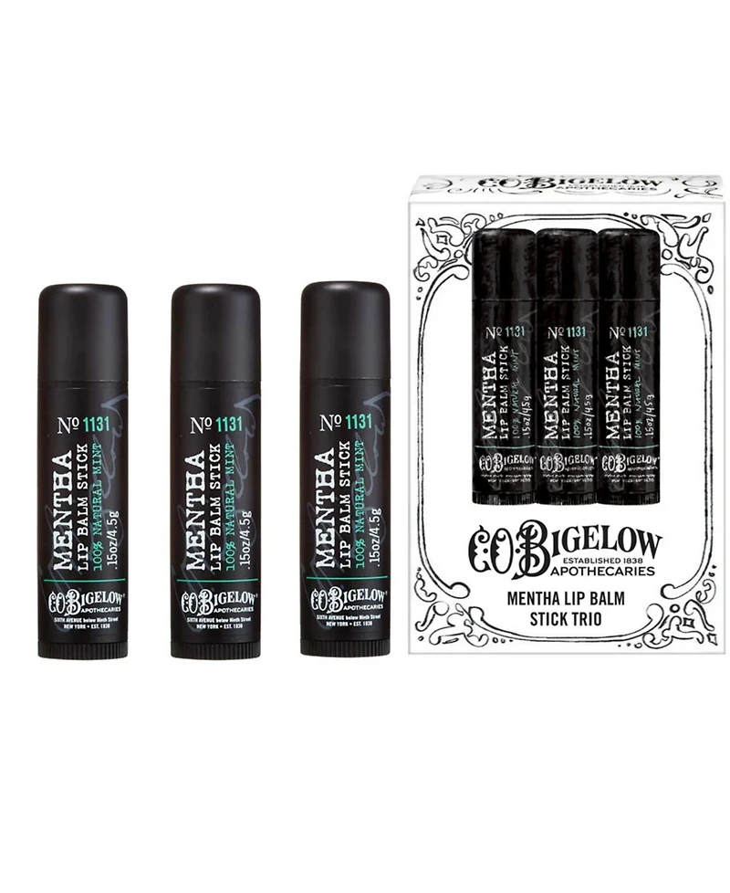 C.o. Bigelow Mentha Lip Balm Stick Trio