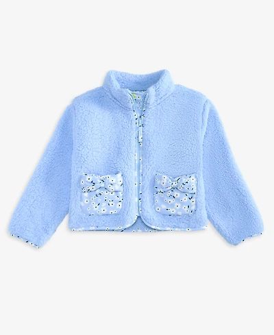 Epic Threads Toddler Girls' 12M-5T Bow-Detail Faux-Sherpa Jacket, Macy's Exclusive