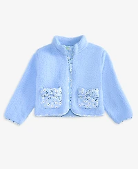 Epic Threads Toddler Girls' 12M-5T Bow-Detail Faux-Sherpa Jacket, Macy's Exclusive