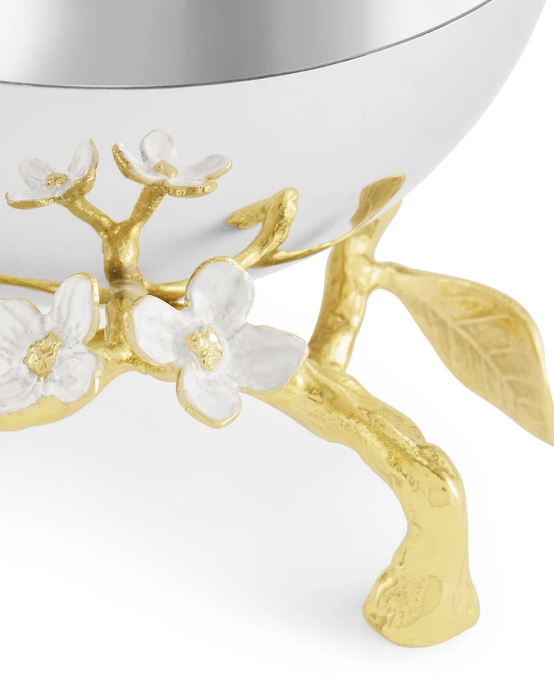 Michael Aram Lovebirds Silver Gold Nut Bowl
