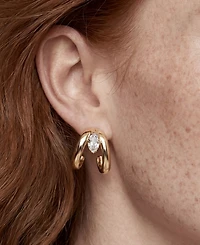 Ettika Orbit Crystal Hoop Earrings