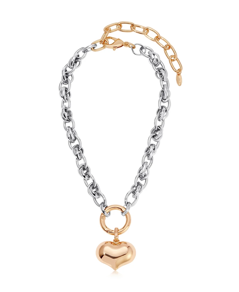 Ettika Locked in Mixed Metal Necklace