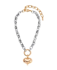 Ettika Locked in Mixed Metal Necklace