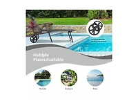 Lucky One Patio Reclining Chaise Lounge with Adjustable Backrest and Pillow
