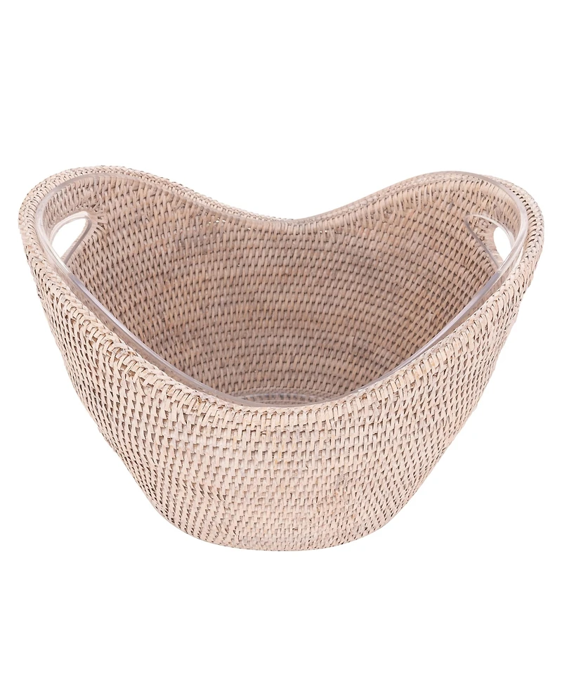 Artifacts Trading Company Rattan Champagne Bucket With Acrylic Insert