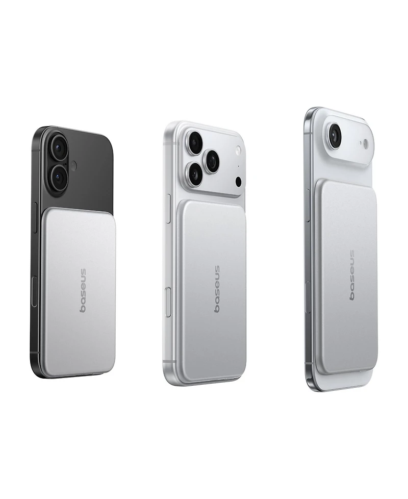 Baseus PicoGo Ultra Slim AM71 Magnetic-Wireless 5000mAh Power Bank for iPhone, Samsung Galaxy, Google Pixel, AirPods, and Usb-c Devices