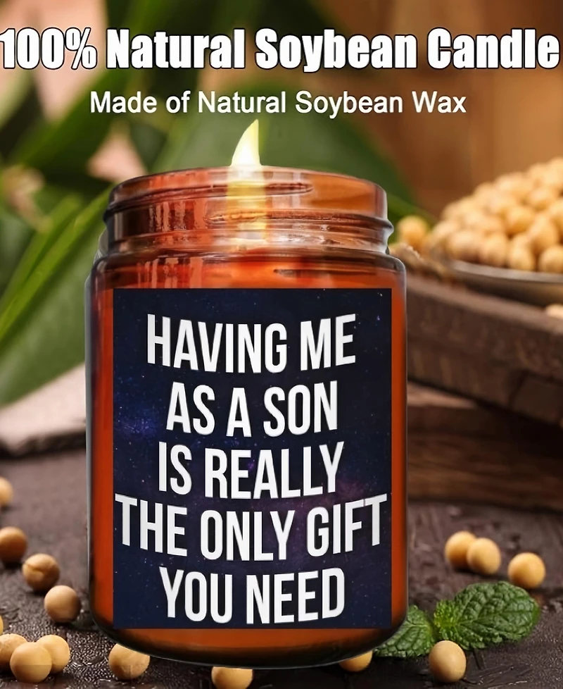 Lovery Mens Lavender Scented Soy Candle, 10oz