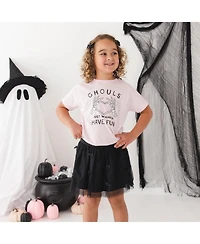 Sweet Wink Little Girls Ghouls Just Wanna Have Fun Halloween Short Sleeve T-Shirt