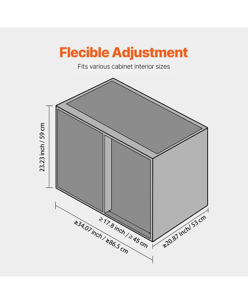 Sugift 2 Tier Swing Out Blind Corner Cabinet Organizer for 36 In Cabinets Right Opening