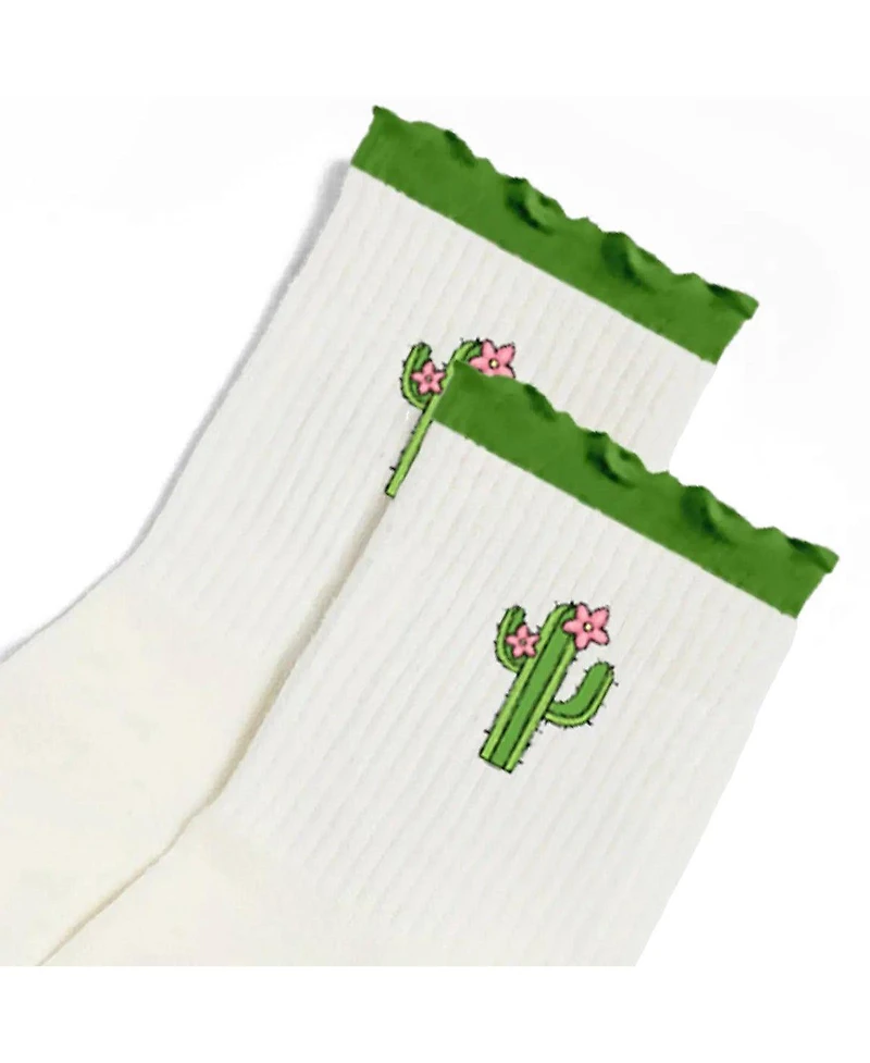 Stems Women's Non-Slip Grip Ruffle Ankle Socks