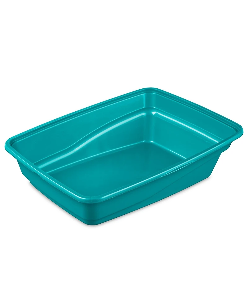 Sterilite 13033W06 Lg Frame Cat Litter Pan with Low Entrance, Sea Going (6 Pack)