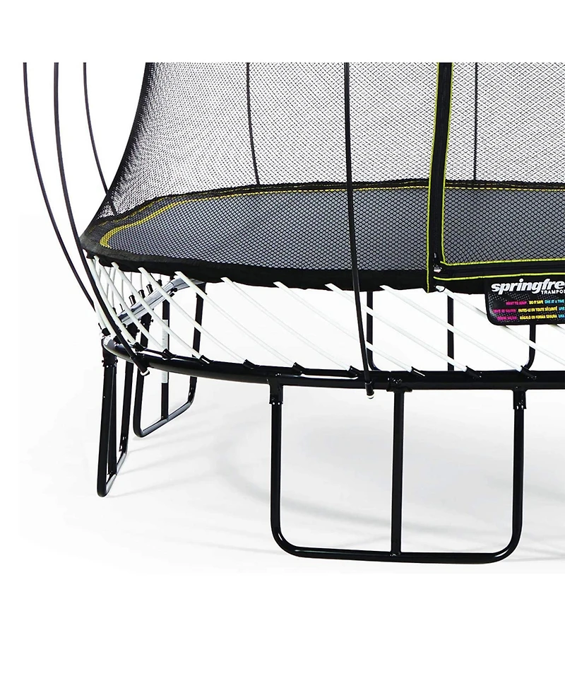 Springfree Trampoline Kids Square 13 Foot Trampoline and FlexrHoop Basketball Game