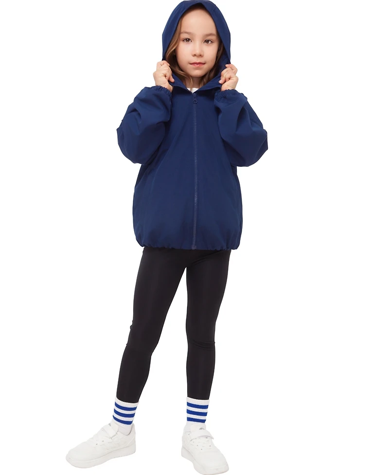Rokka&Rolla Girls' Mia Bubble Hem Fleece Lined Hooded Jacket, 4-18