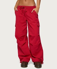 Edikted Women's Paskal Twill Baggy Parachute Pants
