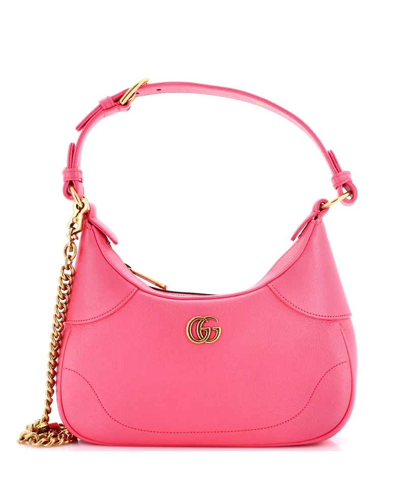 Pre-Owned Gucci Small Aphrodite Zip Shoulder Bag Leather