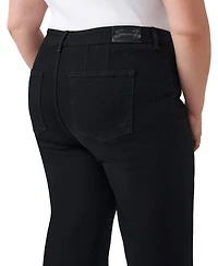 Seven7 Plus High-Waisted Wide-Leg Pintuck Jeans
