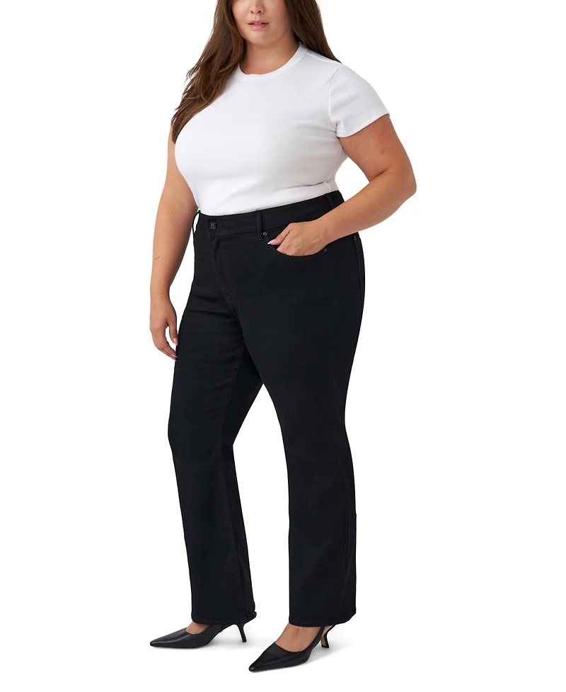 Seven7 Plus Tummyless Boot High-Rise Bootcut Tummy-Control Paneling Jeans