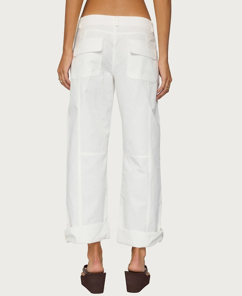 Edikted Women's Odettia Sheer Cotton Pants