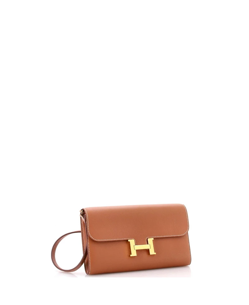 Pre-Owned Hermes Constance To Go Wallet Evercolor