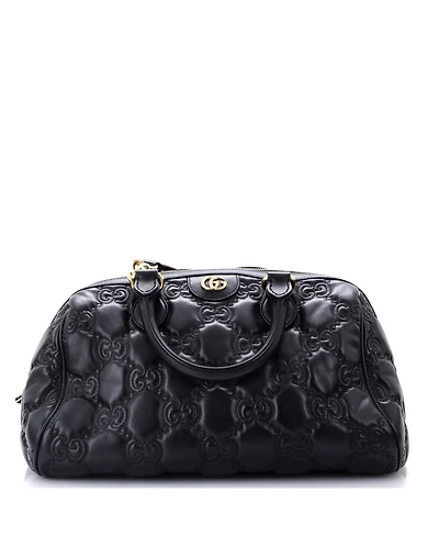 Pre-Owned Gucci Medium Ophidia Convertible Boston Top Handle Bag Gg Matelasse Leather