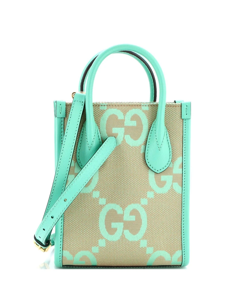 Pre-Owned Gucci Mini Vertical Tote Jumbo Gg Canvas