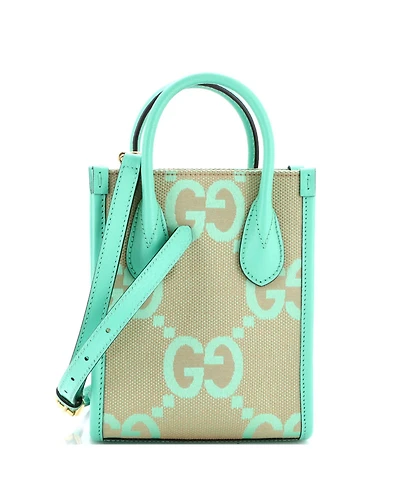 Pre-Owned Gucci Mini Vertical Tote Jumbo Gg Canvas