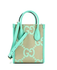 Pre-Owned Gucci Mini Vertical Tote Jumbo Gg Canvas