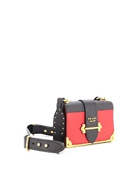 Pre-Owned Prada Small Cahier Crossbody Bag Leather and Saffiano Leather