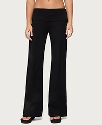 Edikted Women's Angel Energy Sequin Foldover Pants