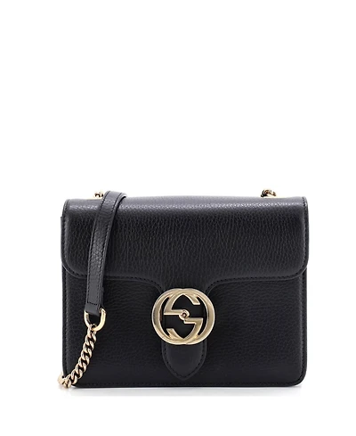 Pre-Owned Gucci Small Interlocking Shoulder Bag Leather