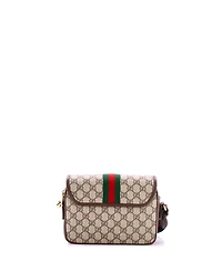 Pre-Owned Gucci Small Ophidia Flap Shoulder Bag Gg Coated Canvas