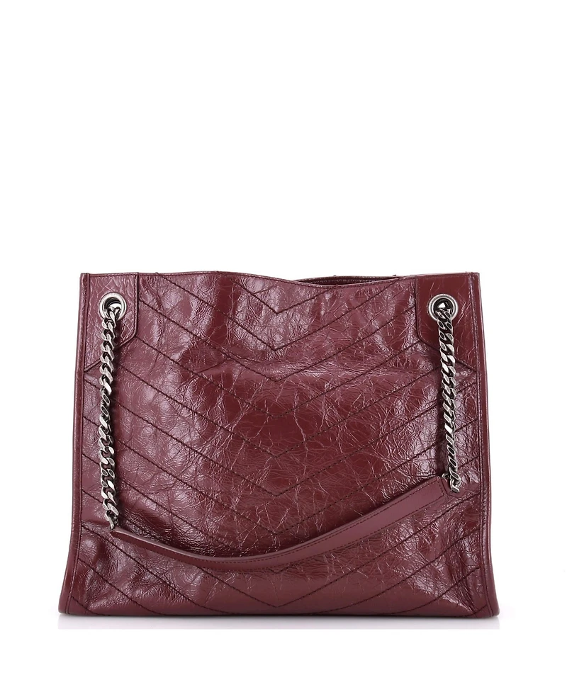 Pre-Owned Saint Laurent Medium Niki Shopping Tote Matelasse Chevron Leather