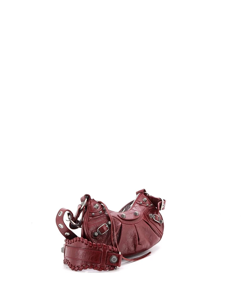 Pre-Owned Balenciaga Xs Le Cagole Giant Studs Shoulder Bag Leather