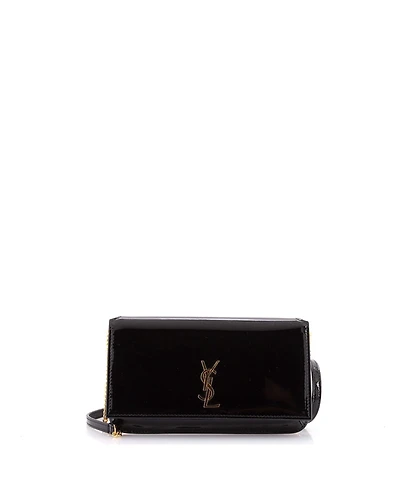 Pre-Owned Saint Laurent Classic Monogram Phone Holder Shoulder Bag Patent