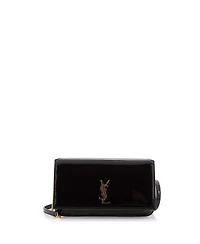 Pre-Owned Saint Laurent Classic Monogram Phone Holder Shoulder Bag Patent