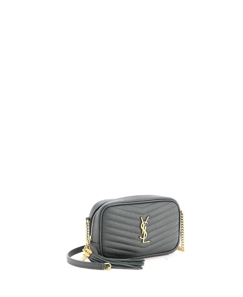 Pre-Owned Saint Laurent Mini LouLou Crossbody Bag Matelasse Chevron Leather