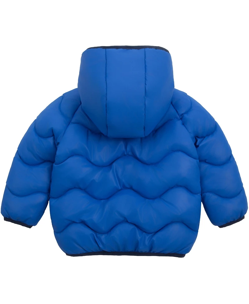 Rokka&Rolla Toddler Boys Reversible Hooded Puffer Jacket 2T-5T