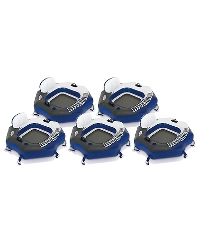Intex 58854EP River Run Connect Lounge Inflatable Floating Water Tube (5 Pack)