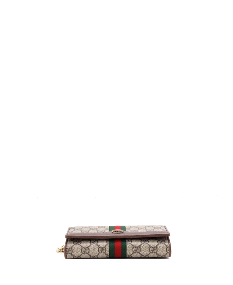 Pre-Owned Gucci Ophidia Chain Wallet Gg Coated Canvas