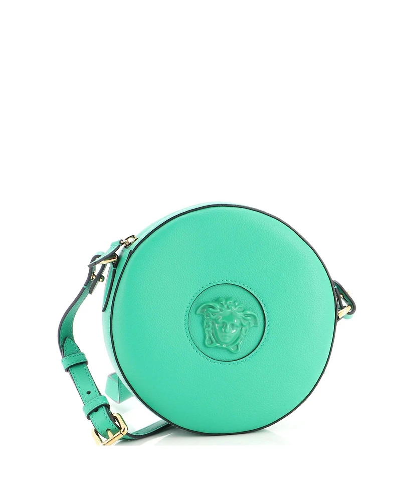 Pre-Owned Versace Small La Medusa Round Camera Bag Leather