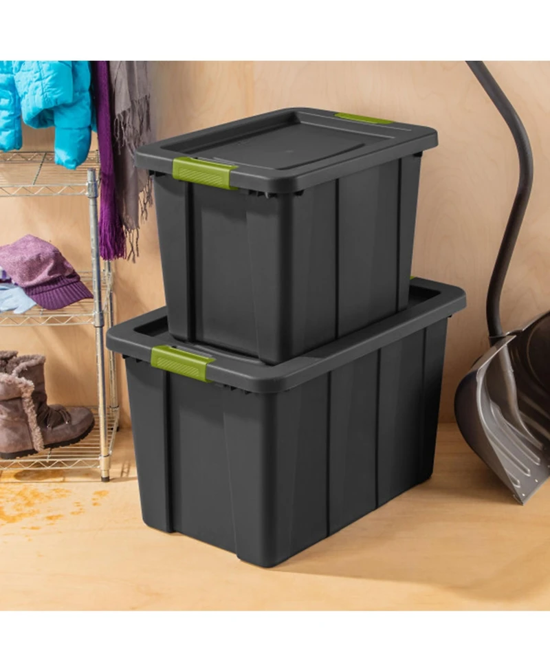 Sterilite Tuff1 Latching 30 Gallon Storage Tote Container with Lid (12 Pack)