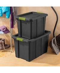 Sterilite Tuff1 Latching 30 Gallon Storage Tote Container with Lid (12 Pack)