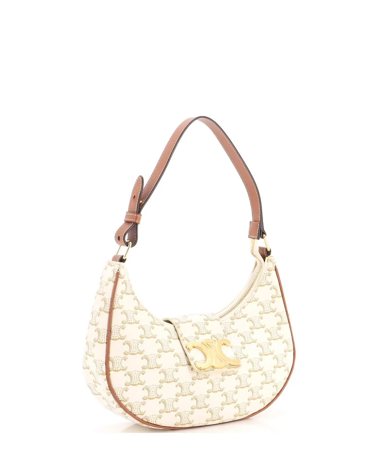Pre-Owned Celine Ava Triomphe Bag Triomphe Coated Canvas