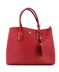 Pre-Owned Prada Large Cuir Double Tote Saffiano Leather