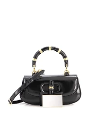 Pre-Owned Gucci Medium Bamboo Diva Top Handle Bag Polished Leather