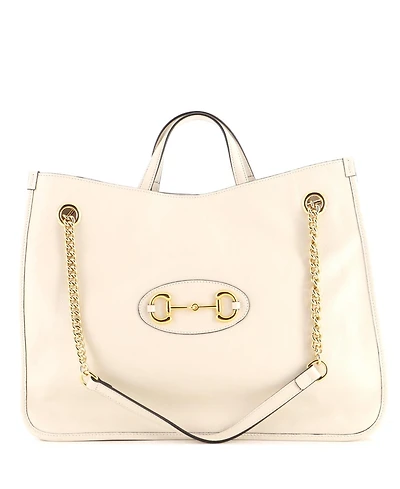 Pre-Owned Gucci Large Horsebit 1955 Chain Tote Leather