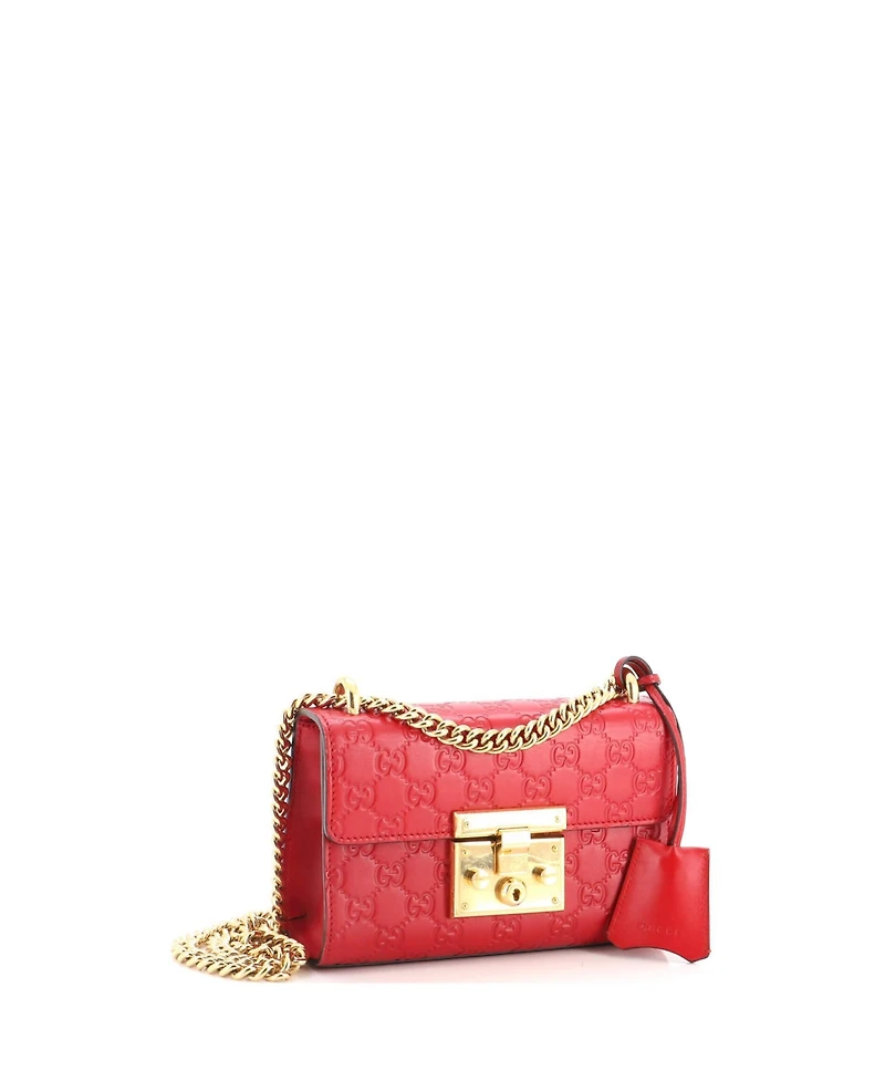 Pre-Owned Gucci Small Padlock Shoulder Bag Guccissima Leather