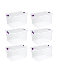 Sterilite 66 Quart Storage Totes, 6 Pack, and 6 Quart Storage Totes, 12 Pack