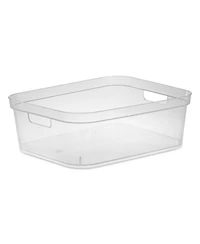 Sterilite 5.25 x 12 x 15 Inch Storage Bin w/ Carry Through Handles, Clear, 16 Ct