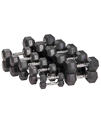 Signature Fitness Hex Dumbbells Strength Training Workout Equipment Set, 450 lbs